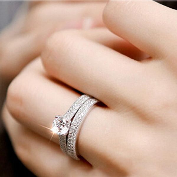 wedding rings arrival engagement ring set sparkling brilliant cut 16 arrows&heart zircon for women classic jewelry 2 color, Slivery;golden
wedding rings arrival engagement ring set sparkling brilliant cut 16 arrows&heart zircon for women classic jewelry 2 color, Slivery;golden