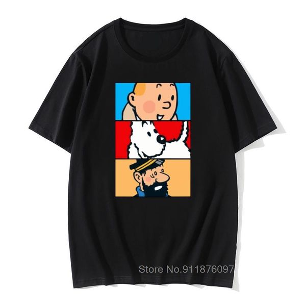 men's t-shirts tintin milou haddock the adventures of tshirts men cotton awesome tee shirt vintage, White;black
men's t-shirts tintin milou haddock the adventures of tshirts men cotton awesome tee shirt vintage, White;black