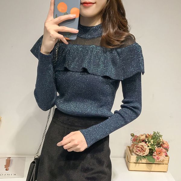 2021 autumn sequins knitting women's sweaters and stylish turtlenecks casual thin ladies winter chic h240 0hew, White;black
2021 autumn sequins knitting women's sweaters and stylish turtlenecks casual thin ladies winter chic h240 0hew, White;black