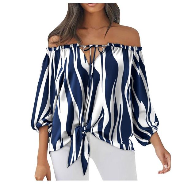 women's blouses & shirts slash neck women striped blouse off shoulder female shirt bow knot tie half sleeve tunic girl blusas streetwe, White
women's blouses & shirts slash neck women striped blouse off shoulder female shirt bow knot tie half sleeve tunic girl blusas streetwe, White