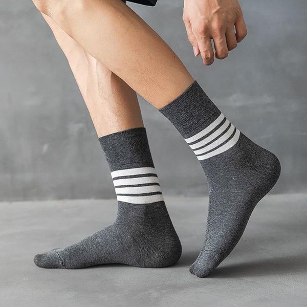 men's socks autumn winter harajuku four stripes cotton retro punk style middle tube sports casual for men hosiery, Black
men's socks autumn winter harajuku four stripes cotton retro punk style middle tube sports casual for men hosiery, Black
