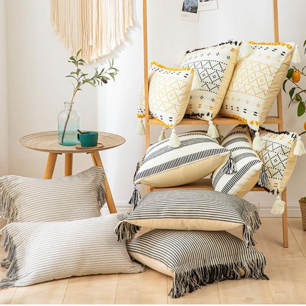 pillow provence rectangle stripe tassel waist back backrest cushion filling cotton-padded four-corner headrest home decoration
pillow provence rectangle stripe tassel waist back backrest cushion filling cotton-padded four-corner headrest home decoration