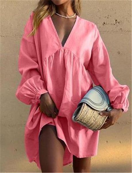 casual dresses 2021 ladies autumn fashion v-neck cotton and linen long-sleeved solid color, Black;gray
casual dresses 2021 ladies autumn fashion v-neck cotton and linen long-sleeved solid color, Black;gray