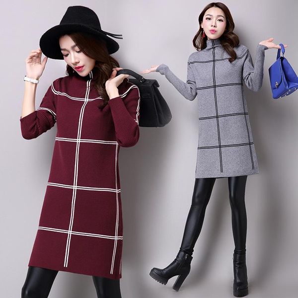 casual dresses autumn and winter ladies sweaters spring women's pullovers korean long-sleeved half-height collar bottom sweater dress a, Black;gray
casual dresses autumn and winter ladies sweaters spring women's pullovers korean long-sleeved half-height collar bottom sweater dress a, Black;gray