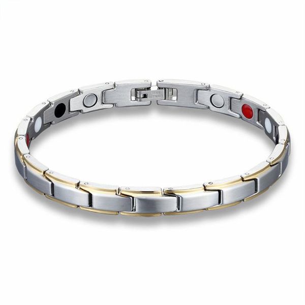 charm bracelets men women fashion titanium magnetic therapy bracelet two tone adjustable health care gift, Golden;silver
charm bracelets men women fashion titanium magnetic therapy bracelet two tone adjustable health care gift, Golden;silver