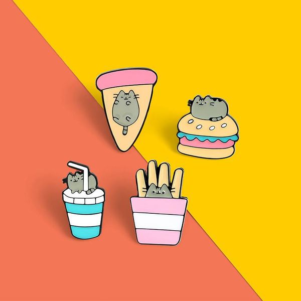 pins, brooches black cat fries brooch fast cute cartoon burger drink enamel pins fashion jewelry accessories gift 2021, Gray
pins, brooches black cat fries brooch fast cute cartoon burger drink enamel pins fashion jewelry accessories gift 2021, Gray