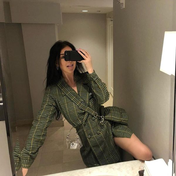 women's trench coats autumn retro plaid leisure long women wild coat office lady jackets 2021 spring casual street femme, Tan;black
women's trench coats autumn retro plaid leisure long women wild coat office lady jackets 2021 spring casual street femme, Tan;black