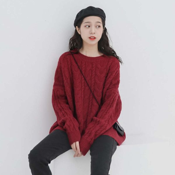 fashion for red twist sweater literature women in art autumn and winter luxury, White;black
fashion for red twist sweater literature women in art autumn and winter luxury, White;black