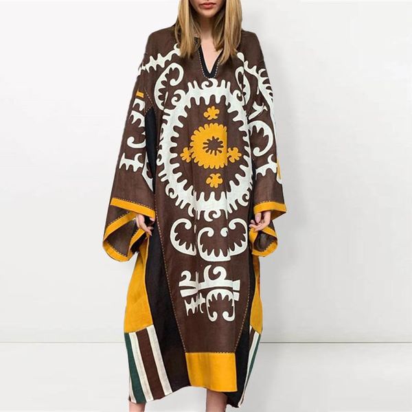 zanzea autumn sundress women v-neck long sleeve ethnic printed maxi dresses vintgae dress loose casual kaftan party vestido 5xl7, Black;gray
zanzea autumn sundress women v-neck long sleeve ethnic printed maxi dresses vintgae dress loose casual kaftan party vestido 5xl7, Black;gray