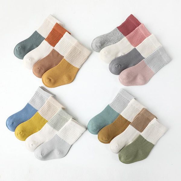 socks 4pair/lot autumn and winter baby tube children's color matching combed cotton double needles boys girls sock, Pink;yellow
socks 4pair/lot autumn and winter baby tube children's color matching combed cotton double needles boys girls sock, Pink;yellow