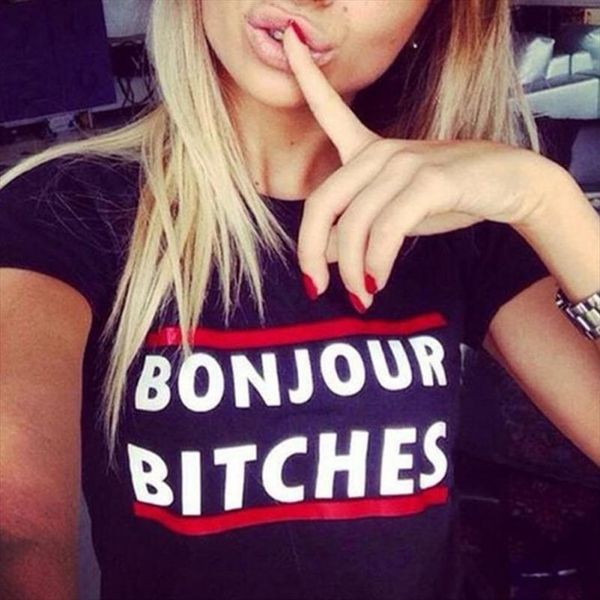 classic hello bitches print womens t shirt short sleeve trend letter casual harajuku, White
classic hello bitches print womens t shirt short sleeve trend letter casual harajuku, White
