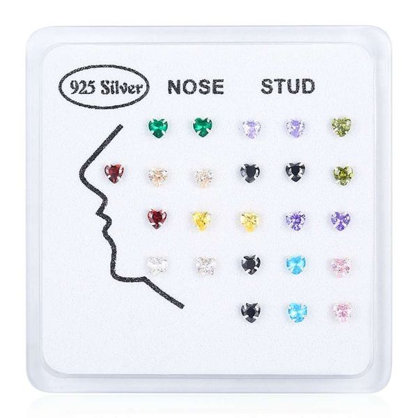 selling 3mm heart-shaped zircon straight nose nail puncture jewelry 925 sterling silver nose jewelry fashion ring set
selling 3mm heart-shaped zircon straight nose nail puncture jewelry 925 sterling silver nose jewelry fashion ring set
