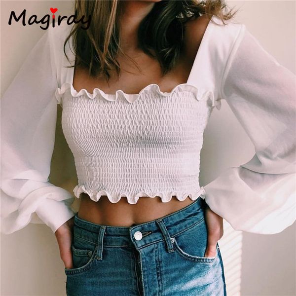 2021 new ruffle sheer frilled long sleeve crop women square neck white chiffon blouse summer lady shirt ropa femenina 302 62o9
2021 new ruffle sheer frilled long sleeve crop women square neck white chiffon blouse summer lady shirt ropa femenina 302 62o9