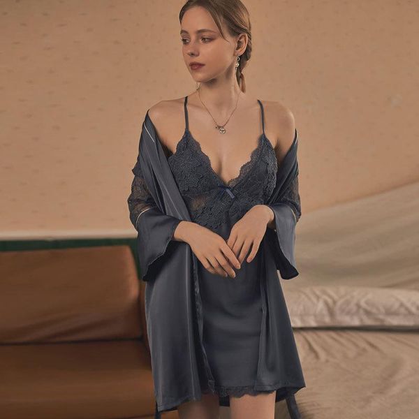 women's sleepwear robe women bride bridesmaid gift lace perspective bathrobe kimono gown nightgown with pads nightwear lingerie, Black;red
women's sleepwear robe women bride bridesmaid gift lace perspective bathrobe kimono gown nightgown with pads nightwear lingerie, Black;red