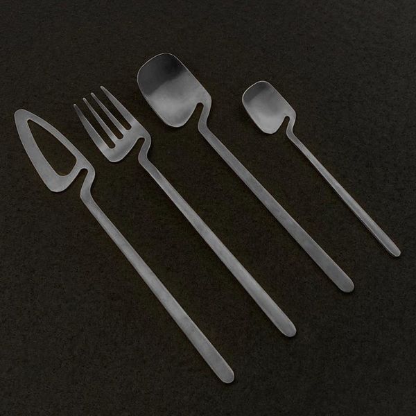 8pcs black cutlery set matte dinnerware set coffee spoon fork knife 18/10 stainless steel flatware silverware drop shipping
8pcs black cutlery set matte dinnerware set coffee spoon fork knife 18/10 stainless steel flatware silverware drop shipping