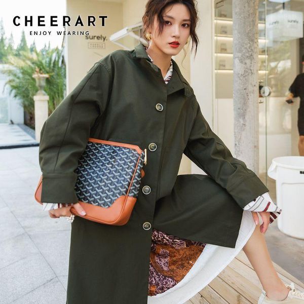 cheerart fall 2019 trench coat green army long coat loose trench overcoat windbreaker trenchcoat femme duster1, Tan;black
cheerart fall 2019 trench coat green army long coat loose trench overcoat windbreaker trenchcoat femme duster1, Tan;black
