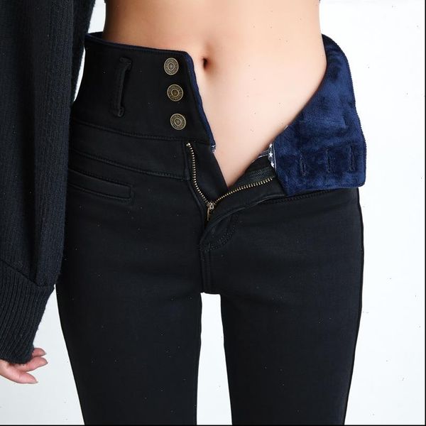 women high waist velvet thick jeans female winter 2021 skinny stretch warm jean pants mom black denim trousers with fleece, Blue
women high waist velvet thick jeans female winter 2021 skinny stretch warm jean pants mom black denim trousers with fleece, Blue