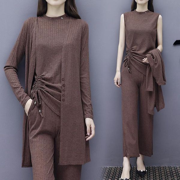 women's tracksuits 2021 plus size xl - 5xl casual autumn sleeveless women + lady cardigan+ wide leg pants three-piece suit d99, Gray
women's tracksuits 2021 plus size xl - 5xl casual autumn sleeveless women + lady cardigan+ wide leg pants three-piece suit d99, Gray
