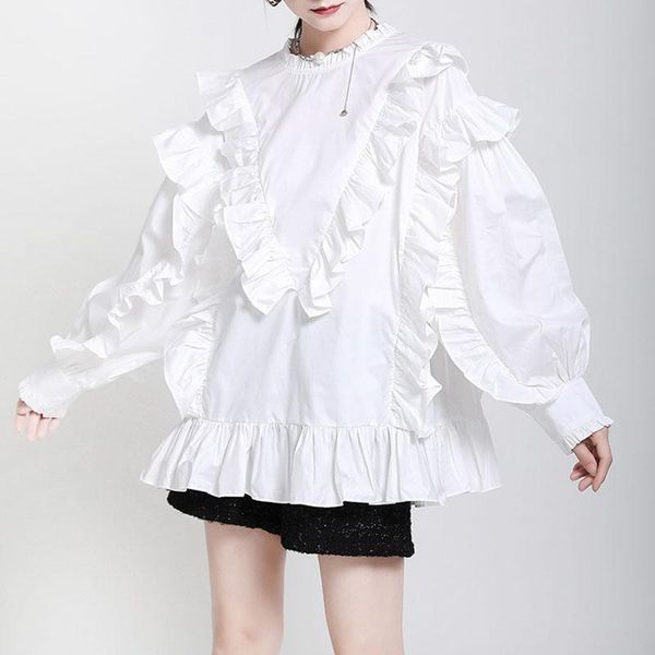 seebeautiful large size blouse shirt o neck lantern sleeve patch ruffles woman spring 2021 new fashion tide t691, White
seebeautiful large size blouse shirt o neck lantern sleeve patch ruffles woman spring 2021 new fashion tide t691, White