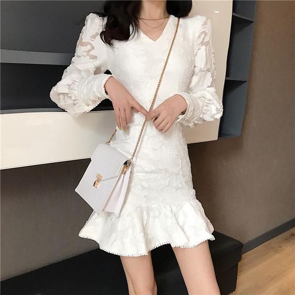 casual dresses korean style sweet trumpet full white puff sleeve v-neck mini-dress spring and autumn women's clothing vestidos high qua, Black;gray
casual dresses korean style sweet trumpet full white puff sleeve v-neck mini-dress spring and autumn women's clothing vestidos high qua, Black;gray