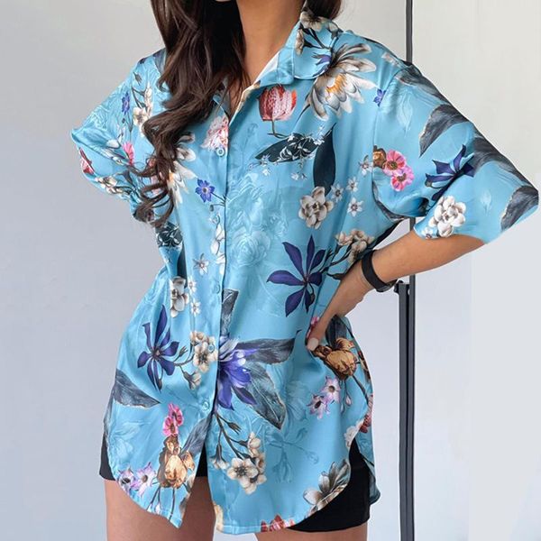 women's blouses & shirts floral shirt blouse women's long sleeve turn-down collar print lapel buttons ladies casual loose, White
women's blouses & shirts floral shirt blouse women's long sleeve turn-down collar print lapel buttons ladies casual loose, White
