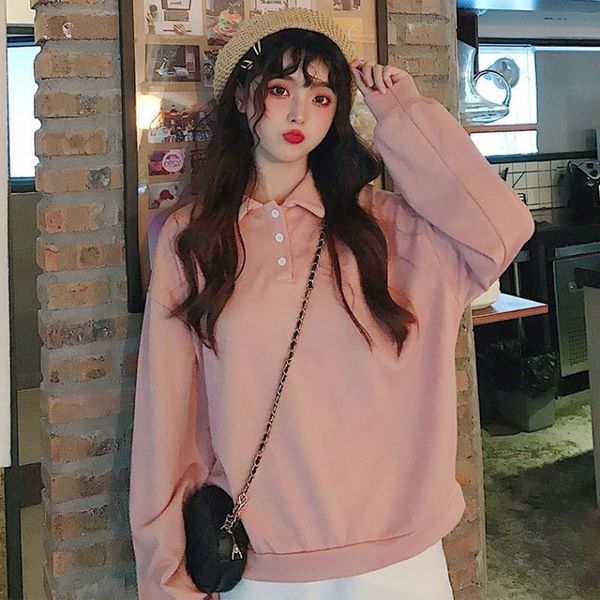 women's hoodies & sweatshirts autumn kawaii solid loose plus size harajuku button lapel sweatshirt bf sweet casual pullovers, Black
women's hoodies & sweatshirts autumn kawaii solid loose plus size harajuku button lapel sweatshirt bf sweet casual pullovers, Black