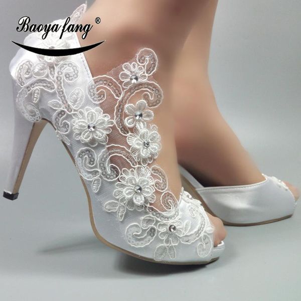 dress shoes baoyafang 2021 peep toe white flower bride wedding high heels platform for woman fish open party, Black
dress shoes baoyafang 2021 peep toe white flower bride wedding high heels platform for woman fish open party, Black
