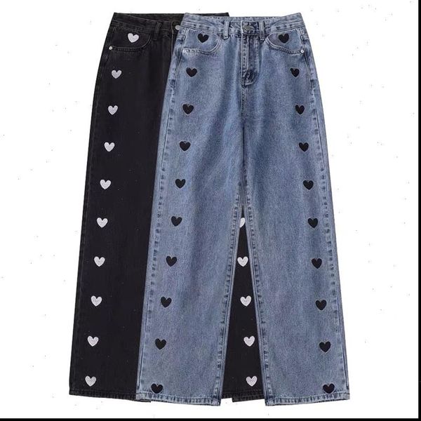 wide leg love printing vintage women jean harajuku loose casual denim pants spring street high waist woman trousers, Blue
wide leg love printing vintage women jean harajuku loose casual denim pants spring street high waist woman trousers, Blue