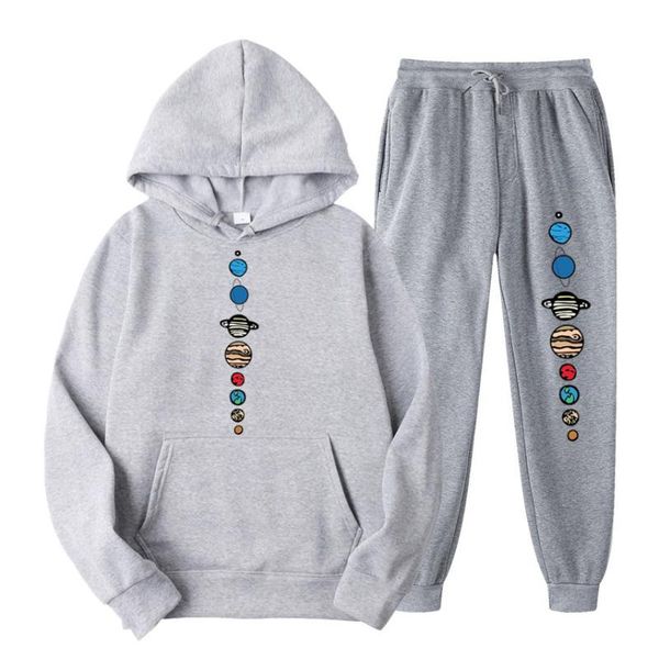 men's tracksuits hoodies + pants 2 piece suits for man planets print fleece pocket pullover sets brand clothing tracksuit homme sportsw, Gray
men's tracksuits hoodies + pants 2 piece suits for man planets print fleece pocket pullover sets brand clothing tracksuit homme sportsw, Gray