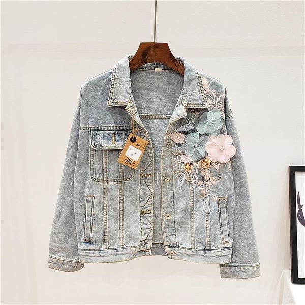 women's jackets korean fashion loose short embroidery flowers denim jacket women autumn long sleeve jeans coat student jaqueta feminina, Black;brown
women's jackets korean fashion loose short embroidery flowers denim jacket women autumn long sleeve jeans coat student jaqueta feminina, Black;brown