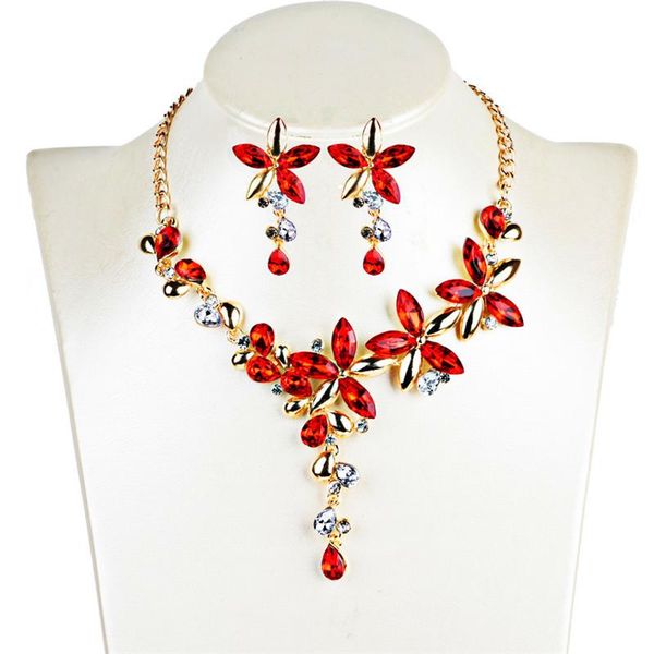 earrings & necklace big luxury fashion elegant flower bridal jewelry sets gold color crystal alloy set drop earring for women, Silver
earrings & necklace big luxury fashion elegant flower bridal jewelry sets gold color crystal alloy set drop earring for women, Silver