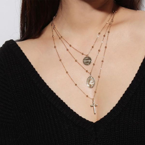 necklace for women jewelry layered 2021 fashion aesthetic punk pendant accessories cross gold chain necklace on the neck gift, Silver
necklace for women jewelry layered 2021 fashion aesthetic punk pendant accessories cross gold chain necklace on the neck gift, Silver
