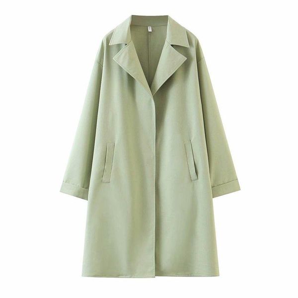 fall 2021 xl - 3271 in europe and the united states women's new pure color long without buckle jacket woman, Black;brown
fall 2021 xl - 3271 in europe and the united states women's new pure color long without buckle jacket woman, Black;brown