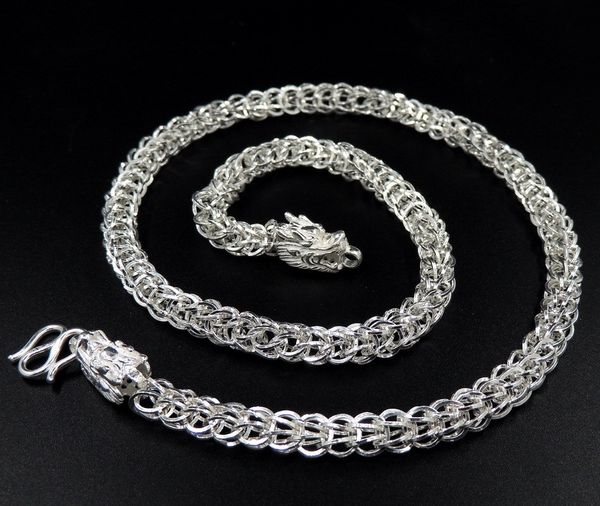 2021 new real pure s999 sterling sier jewelry ethnic style domineering fashionable woven pattern man leading necklace dq8t, Silver
2021 new real pure s999 sterling sier jewelry ethnic style domineering fashionable woven pattern man leading necklace dq8t, Silver