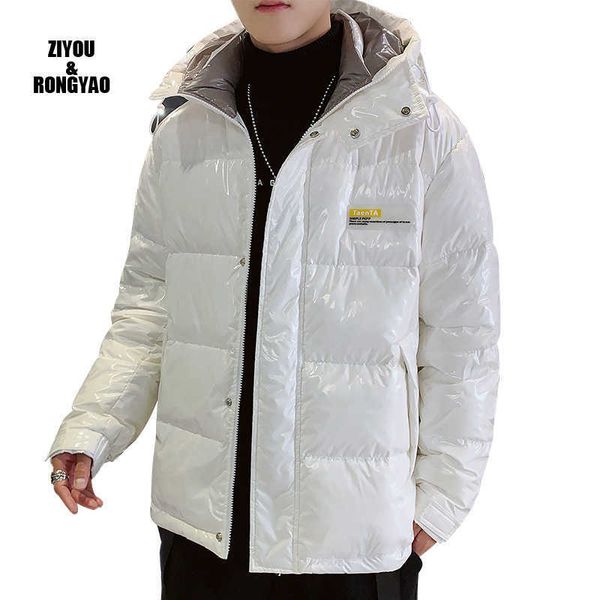 bright silver white men's duck down jacket, thick hoodie, warm, loose, bright, waterproof, casual, Black
bright silver white men's duck down jacket, thick hoodie, warm, loose, bright, waterproof, casual, Black