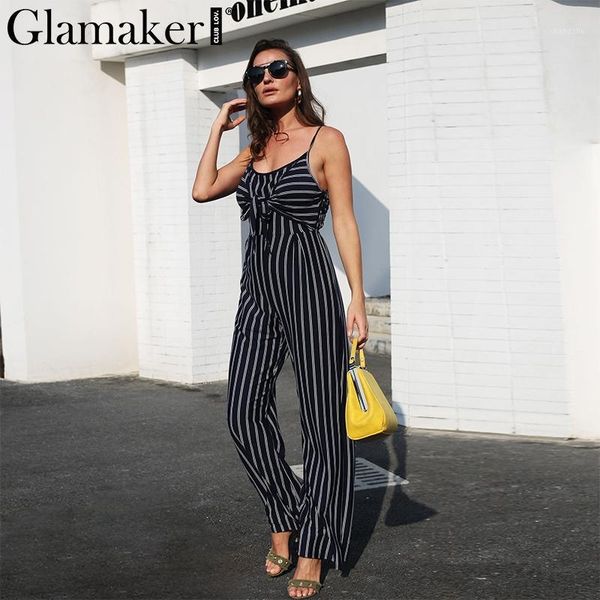 women's jumpsuits & rompers glamaker halter striped loose pants jumpsuit romper women casaul long overalls elastic bow female, Black;white
women's jumpsuits & rompers glamaker halter striped loose pants jumpsuit romper women casaul long overalls elastic bow female, Black;white