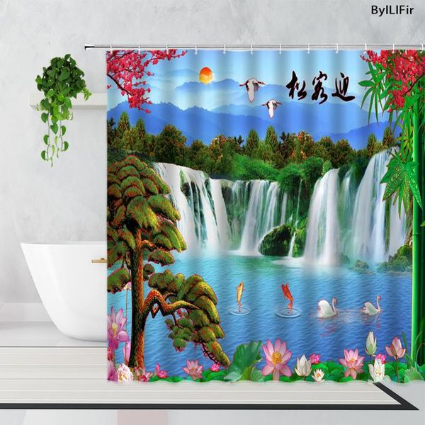 shower curtains chinese style waterfall forest art landscape curtain bamboo creek lotus pine tree bathroom waterproof bath decor
shower curtains chinese style waterfall forest art landscape curtain bamboo creek lotus pine tree bathroom waterproof bath decor