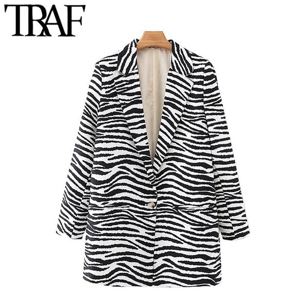 women's suits & blazers traf women fashion single button animal print blazer coat vintage long sleeve pockets female outerwear chic ves, White;black
women's suits & blazers traf women fashion single button animal print blazer coat vintage long sleeve pockets female outerwear chic ves, White;black