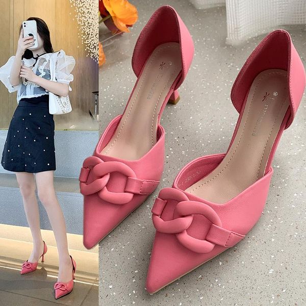 dress shoes high-heeled female 2021 summer ladies fairy style gentle french girl pointed stiletto hollow single, Black
dress shoes high-heeled female 2021 summer ladies fairy style gentle french girl pointed stiletto hollow single, Black