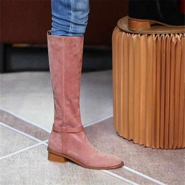 boots winter women's round toe thick heel long high ins wind lotus root pink fashion, Black
boots winter women's round toe thick heel long high ins wind lotus root pink fashion, Black