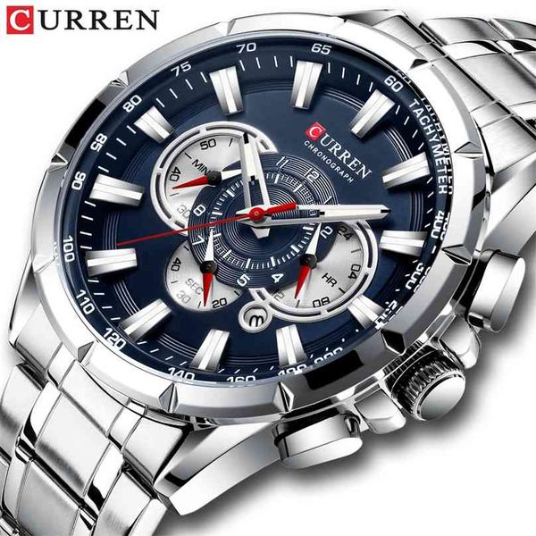 curren casual sport chronograph men's watches stainless steel band wristwatch big dial quartz clock with luminous pointers 210609, Slivery;brown
curren casual sport chronograph men's watches stainless steel band wristwatch big dial quartz clock with luminous pointers 210609, Slivery;brown