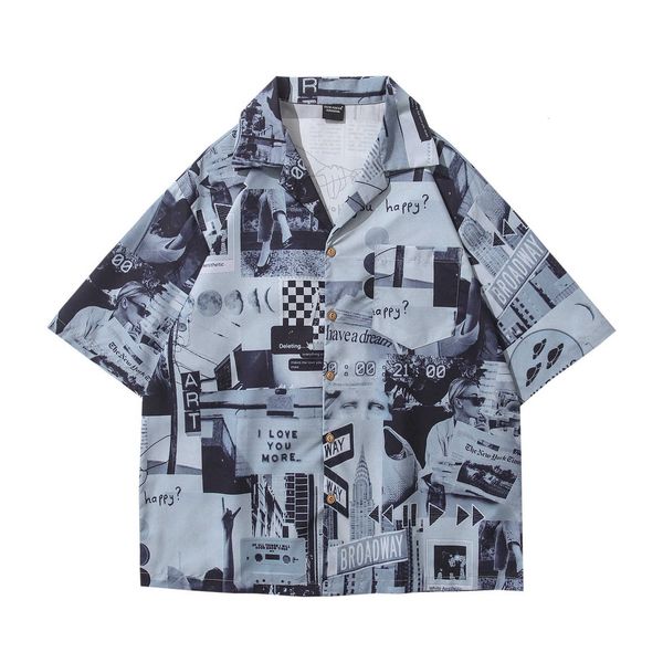 summer figure print short sleeve men's trend loose hip hop brand with 5-sleeve floral shirt fashion, Black
summer figure print short sleeve men's trend loose hip hop brand with 5-sleeve floral shirt fashion, Black