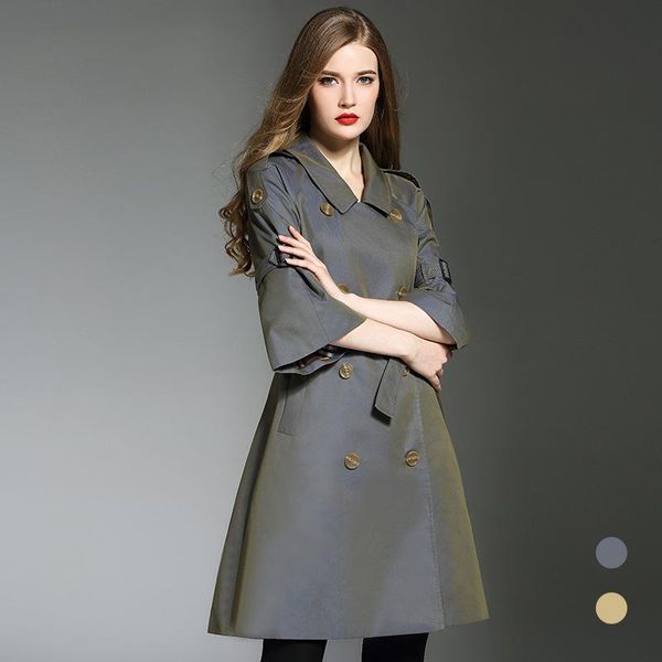 women's trench coats burdully 2021 autumn winter fashion women windbreaker long slim outwear black coat for with belt high quality, Tan;black
women's trench coats burdully 2021 autumn winter fashion women windbreaker long slim outwear black coat for with belt high quality, Tan;black
