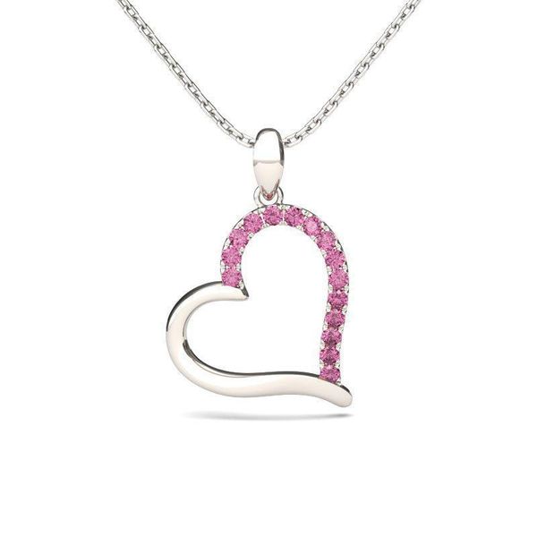 chains stainless steel pendant ladies necklace simple peach heart-shaped pink zircon, Silver
chains stainless steel pendant ladies necklace simple peach heart-shaped pink zircon, Silver
