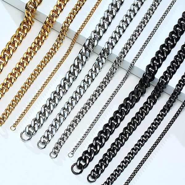 link, chain 2021 trendy figaro men bracelet simple punk stainless steel for and women jewelry gift, Black
link, chain 2021 trendy figaro men bracelet simple punk stainless steel for and women jewelry gift, Black
