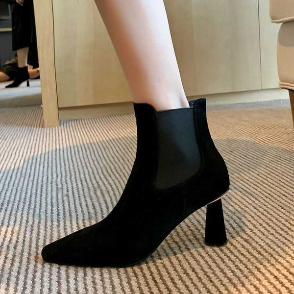 allbitefo high heels genuine leather party women boots thin heels office ladies shoes women high heel shoes women heels 210611, Black 
allbitefo high heels genuine leather party women boots thin heels office ladies shoes women high heel shoes women heels 210611, Black
