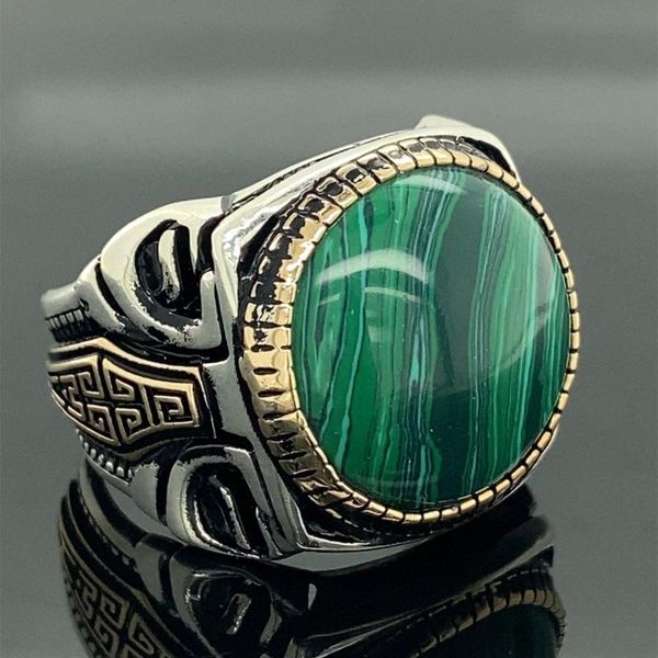 cluster rings malachite men ring , greek style round turkish handmade silver, Golden;silver
cluster rings malachite men ring , greek style round turkish handmade silver, Golden;silver