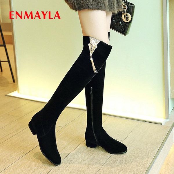 boots enmayla 2021 flock over-the-knee winter women basic round toe square heel platform short plush shoes 34-43, Black
boots enmayla 2021 flock over-the-knee winter women basic round toe square heel platform short plush shoes 34-43, Black