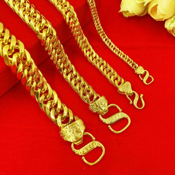 vietnam shajin men's 10.12.14mm big lucky button boss bracelet thickened bracelet jewelry, Golden;silver
vietnam shajin men's 10.12.14mm big lucky button boss bracelet thickened bracelet jewelry, Golden;silver