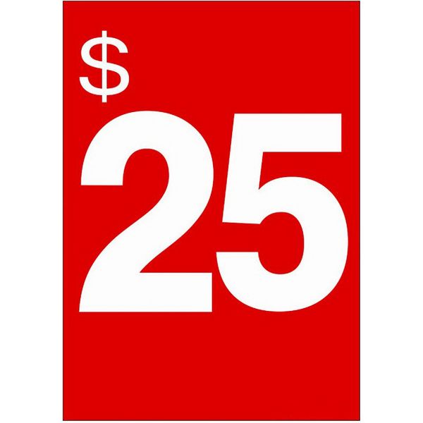 $25 sign cards a6 poster promotion advertising price tag paper supermarket store ceiling shelf desk counter table banner
$25 sign cards a6 poster promotion advertising price tag paper supermarket store ceiling shelf desk counter table banner